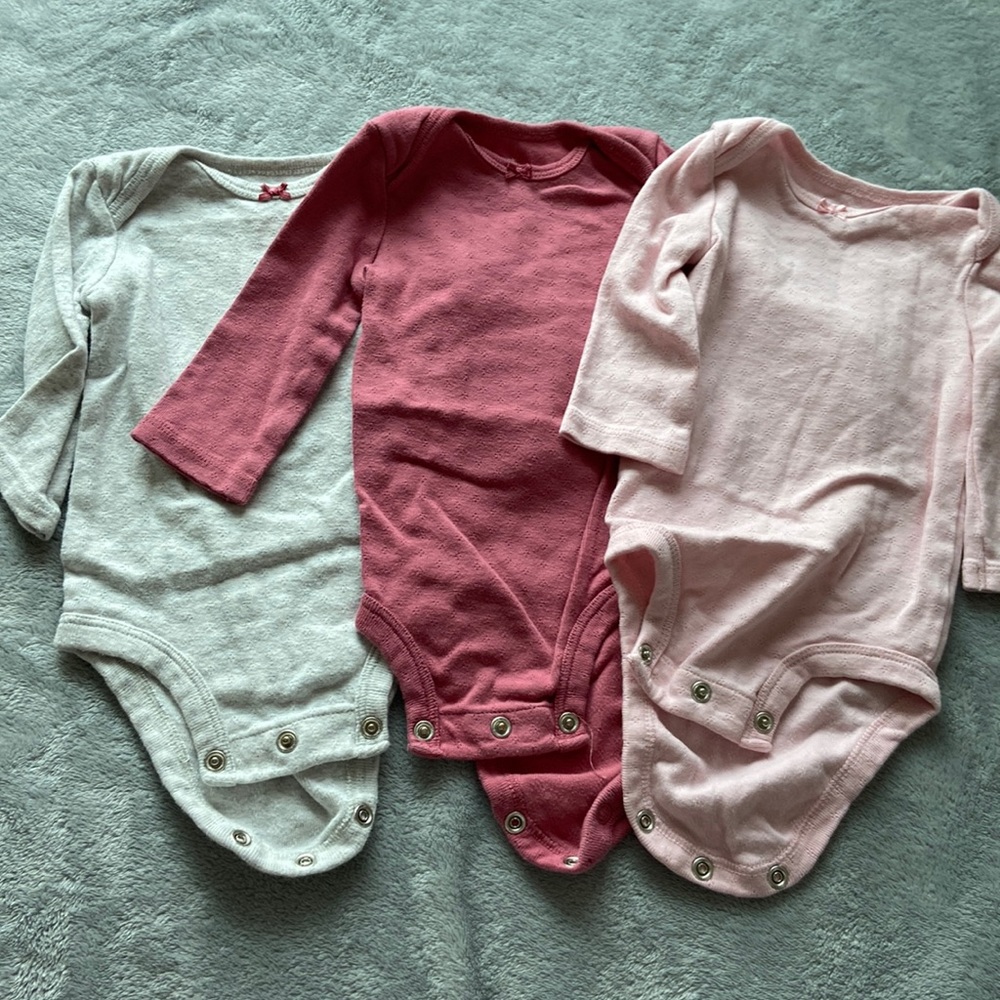 Long Sleeve Onesies Pack of 3 0-3m